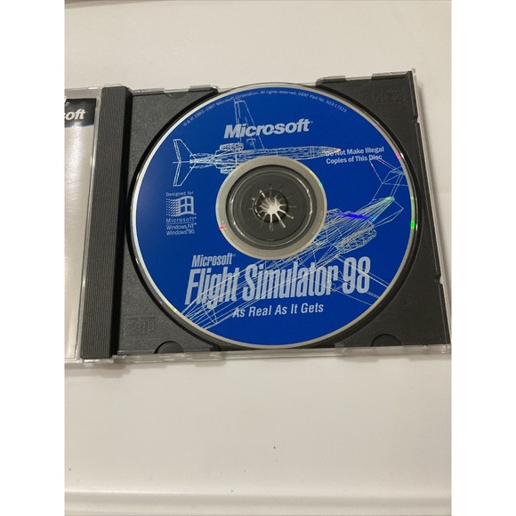 Microsoft Flight Simulator 98 (PC, 1997) CD & Case NEAR MINT NM Actual Photos - Picture 7 of 12